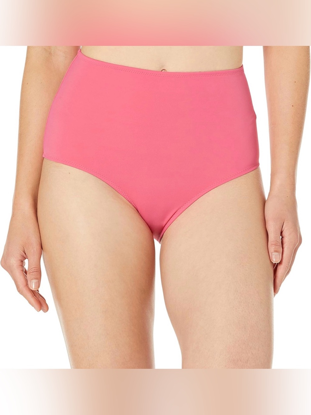 Amazon Essentials High-Waist Women's Swim Bikini Bottom HOT PINK